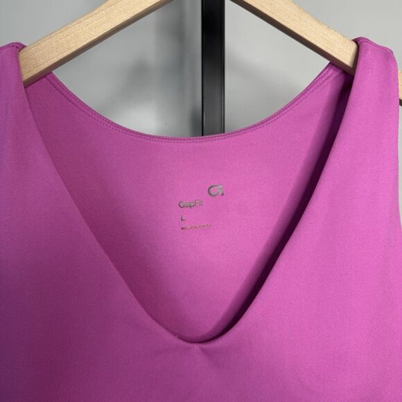 GapFit Women's Shelf Bra Active Tank Rosebud Pink Dress Size Large - Picture 2 of 6